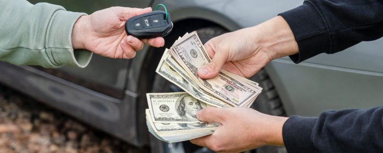 Car keys and money exchange